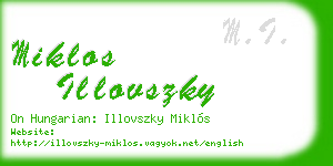 miklos illovszky business card