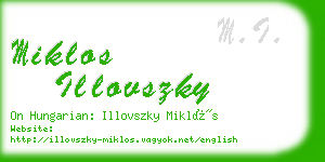 miklos illovszky business card